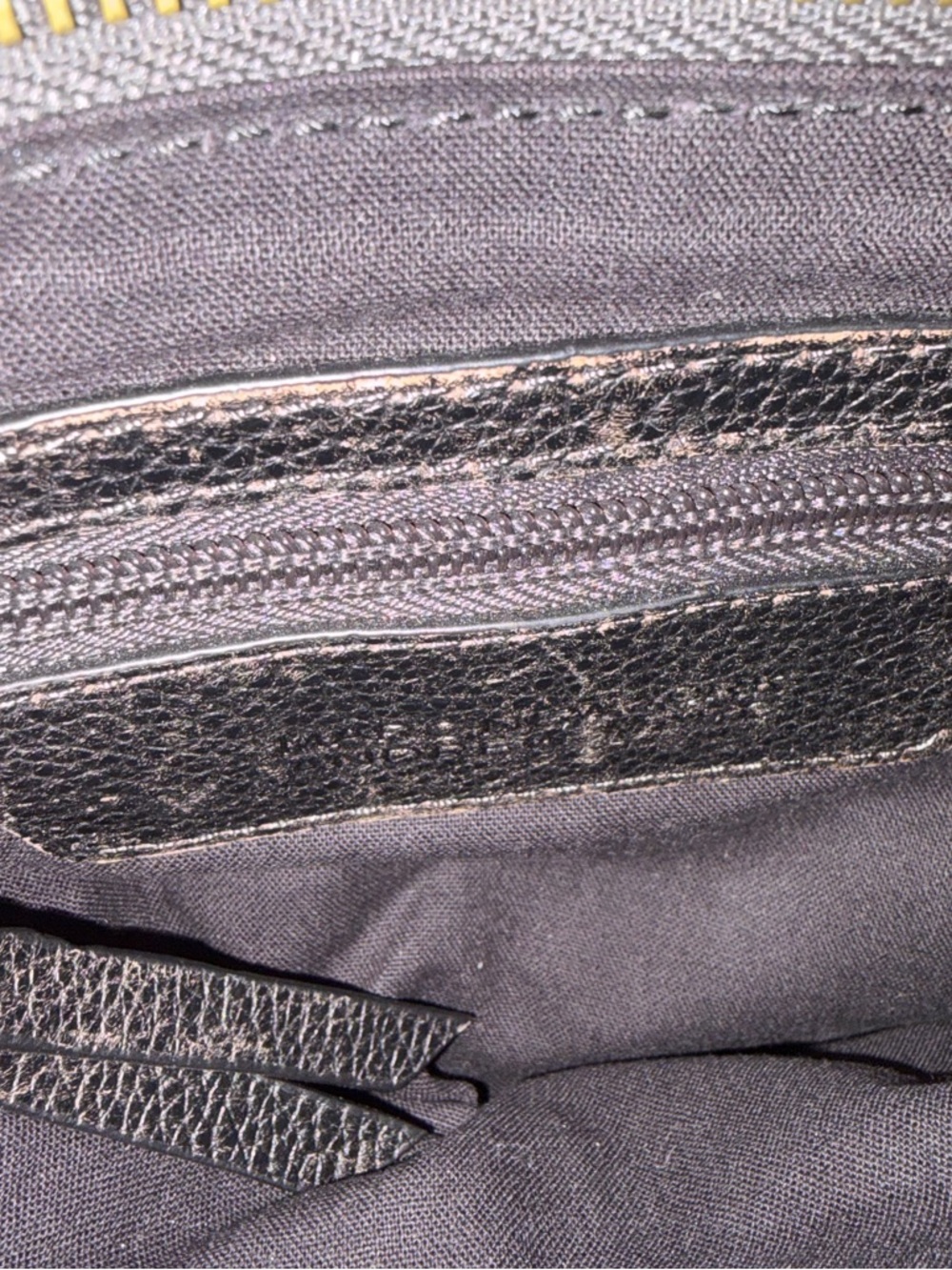 Andrew Marc Black Distressed Pebbled Leather Crossbody - Picture 7 of 7
